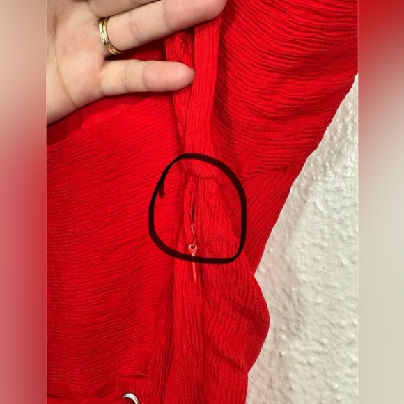 Anthropologie Maeve Juliet Corseted Textured Mini Dress in Red Women’s US Size 8 - Picture 7 of 16